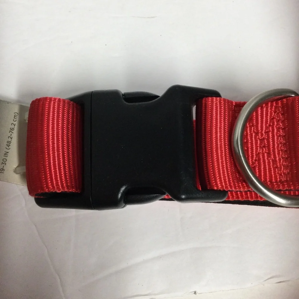 Good2Go Red Neoprene Collar for Dogs w Black Accents 19-30in New